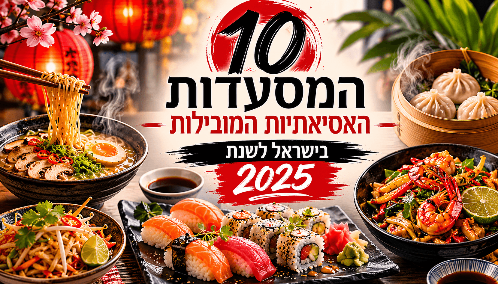 10 המסעדות האסיאתיות המובילות בישראל לשנת 2025